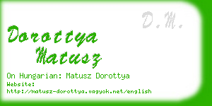 dorottya matusz business card